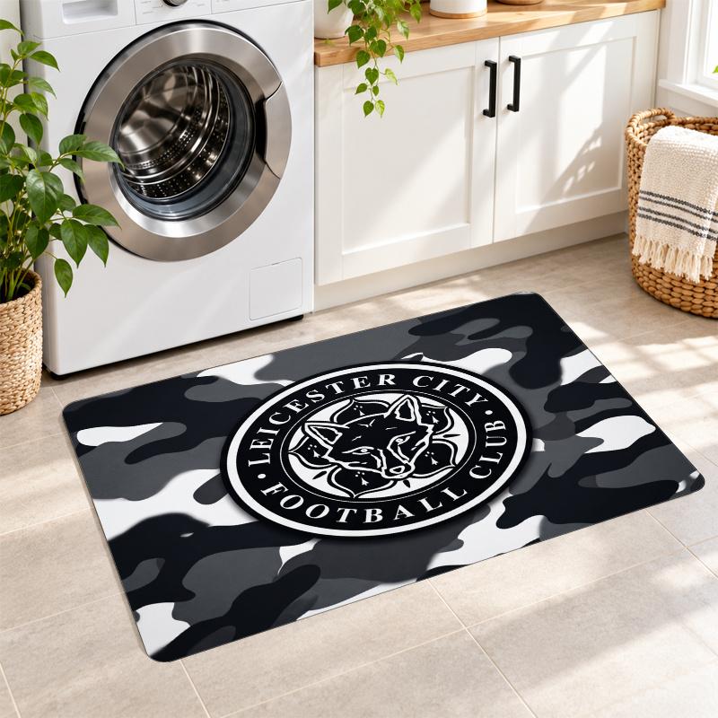 Flannel Kitchen Mat Leicester City Football Soft Area Rug Non Slip Floor Carpet Home Decoration