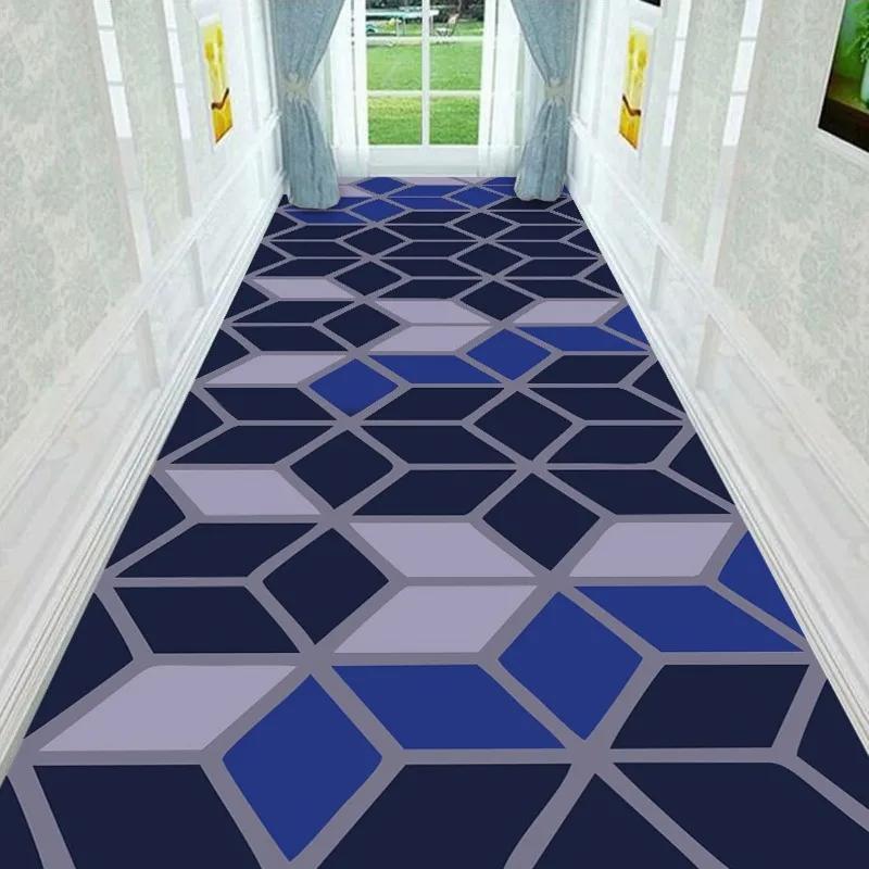 Geometrischer Läufer Teppich Moderner Minimalismus Zuhause Geometrisches Puzzle Design Rutschfester Teppich Eingangsbereich Innen Wasserabsorbierend Ma