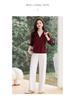 Women's V-Neck Layered Long-Sleeve T-Shirt: New 2026 Spring Style, Regular Fit, Fashionable Base Layer.