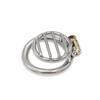 Stainless Steel Flat Chastity Lock Short Mesh Penis Cage Bird Cage Adult Bondage Alternative Toys Men's Outing