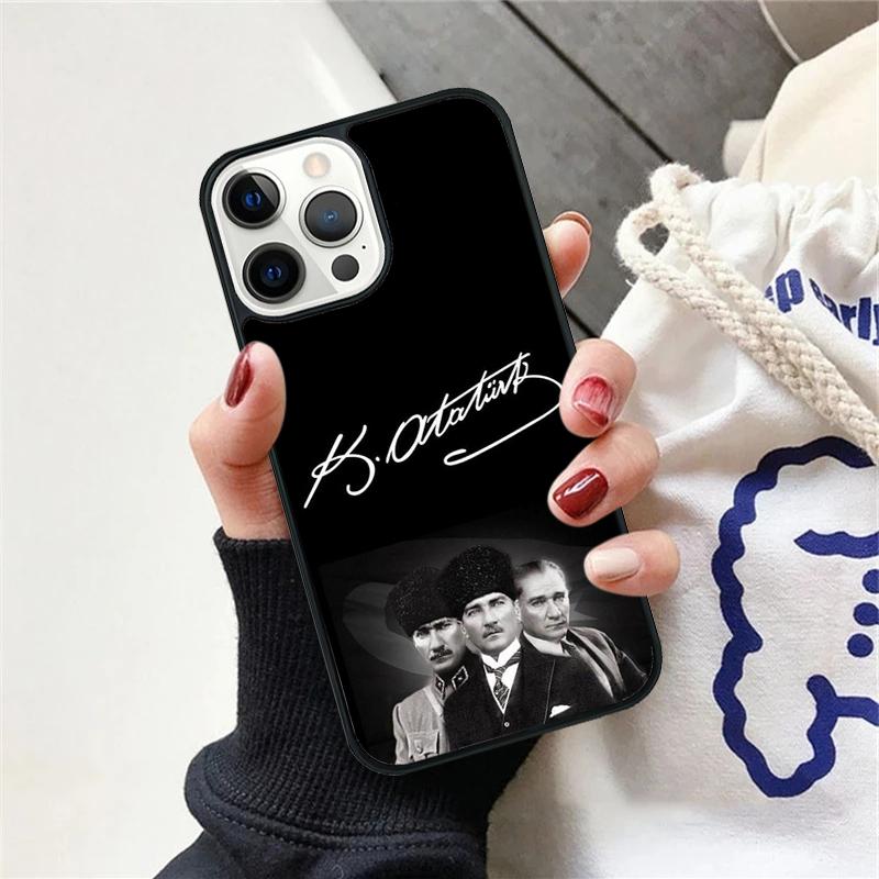 Turkey Mustafa Kemal Ataturk Phone Case For iPhone 17 Air 15 16 Cover  11 13 14 Pro Max 12 Plus Max Fundas