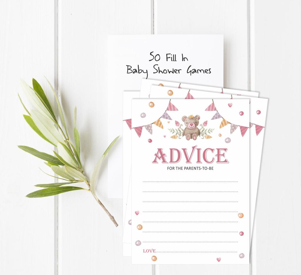 Inkdotpot 50 BabyA  AlphabetA  ABCA  GameA  Party Baby Shower Game Gender Neutral Teddy Bear