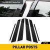 6pcs Door Window Center Middle Column BC Pillar Post Cover Mirror Effect Trim For Honda Civic Sedan 2006-2011