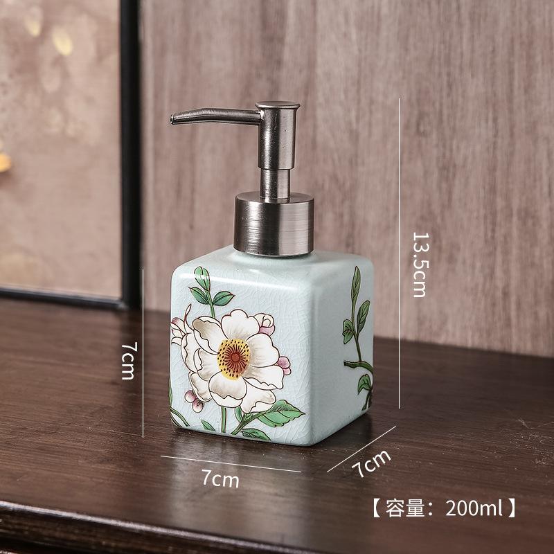 Nordic ceramic hand sanitizer bottle Hotel lotion shampoo bath separate bottle Simple toilet press bottle Bathroom accessories
