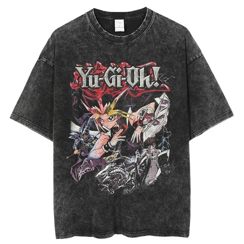 

Anime Yu Gi Oh Yami Yuugi Cool Graphic Tshirt Men Manga Oversized Tshirts Washed Cotton Tee Harajuku Male Vintage T Shirt S