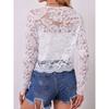 Women's New Autumn and Winter Elegant Long-sleeved See-through Lace Jacket Cardigan Tops