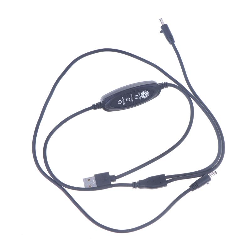 USB Regulátor rychlosti ventilátoru Adaptér konektoru Ventilátorový regulátor Nový 3stupňový nastavení síly větru Kabel pro chladicí oblečení