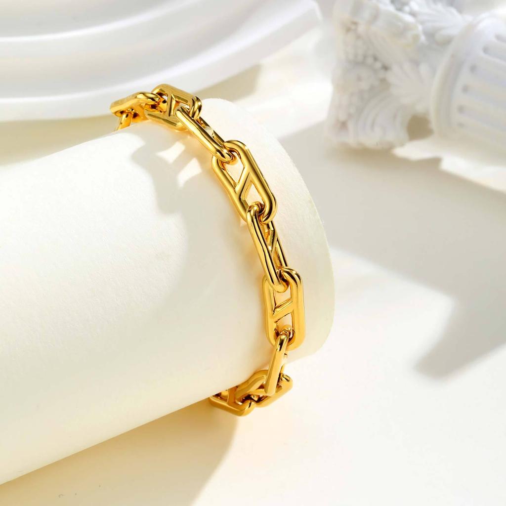 Simple Stainless Steel Japanese Chain Bracelet Versatile Ladies Br-2616