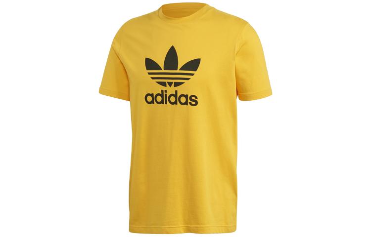 

Adidas Originals Trefoil T Shirts Men s Gold Crew Neck Moderate Straight Fit GD9913 S