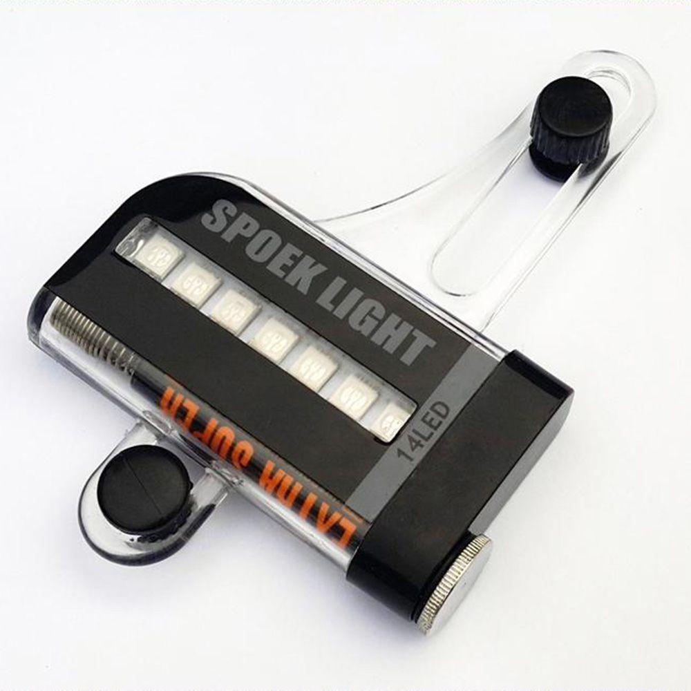 30 Changes Motorcycle Colorful 14 LED Spoke Light Signal Tire Bike Wheel Spoke Lamp