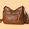 Vielseitige Schulter-Crossbody-Tasche aus weichem Leder