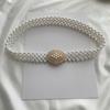 Pearl Decorative Waist Chain High-End Elastic Waist Belt Women'S Waist Accessory Luxurious For Daily Commute Party