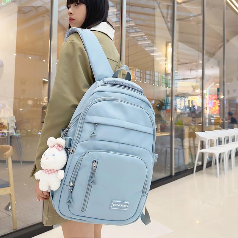 Large Capacity Lightweight Nylon Backpack For Girls High School College Students Ins School Bag