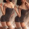 Dresses Sheer Sleepwear Sleeveless Transparent Wetlook