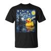 Rubber Duck Duckie Ducky Van Gogh Style Starry Night T-Shirt