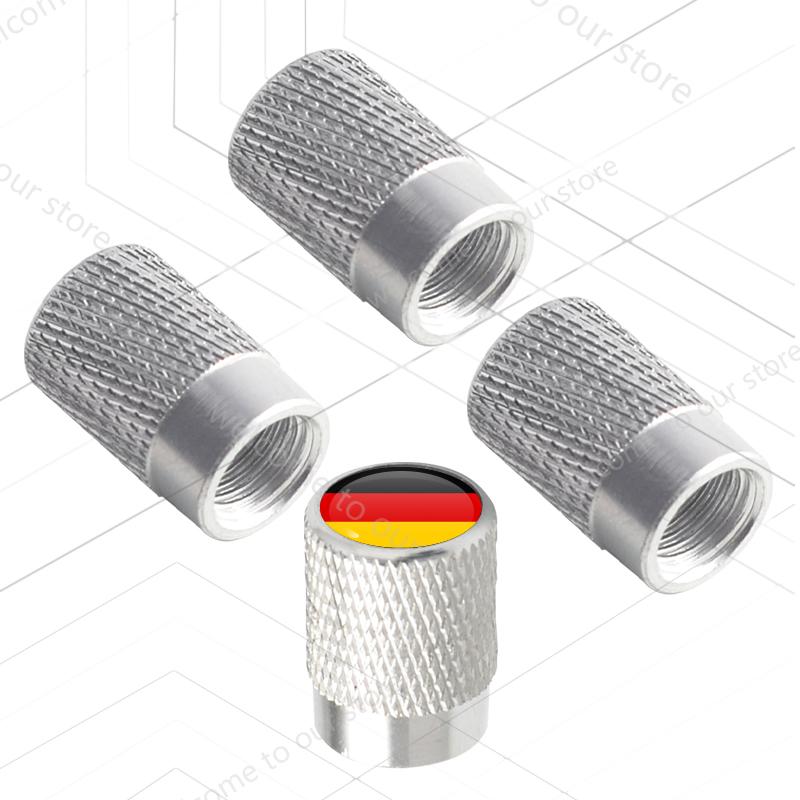 4 Stuks/Set Voor Frankrijk Italië Duitsland Spanje Nationale Tricolore Vlag LOGO Badge Motorfiets Auto Wiel Band Ventieldoppen Bandstamhoezen