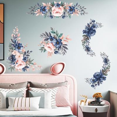 Flower Pattern Wall Stickers Self-adhesive PVC Children Room Wall Decal
