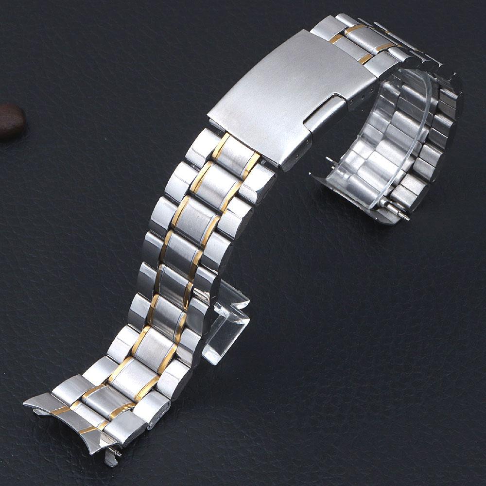 High Quality 20mm 22mm Stainless Steel Watch Strap Arc Curved Metal End Watch Bands for Men Women Bracelet Watch Accessories