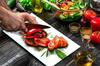 GLASS PLATE CUTTING BOARD 52x30 SPICES