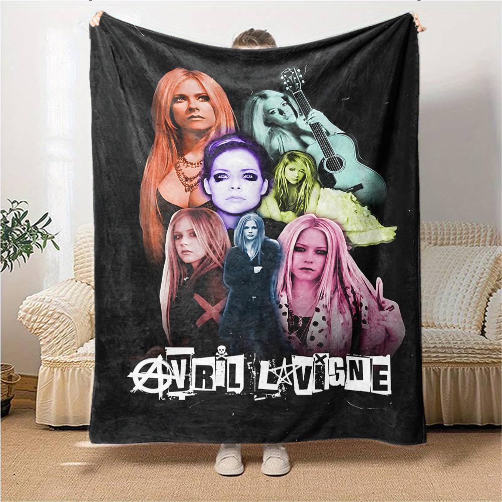 Avril Lavigne'S Musical Journey Blanket Soft Throw Blanket For Home Bedroom Bed Sofa Travel Office Solid Christmas Blanket