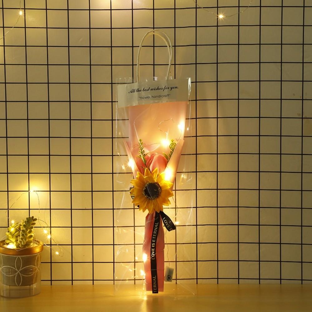 

Photography Props Artificial Rose Flower LED Lights Simulated Soap Bouquet Valentine S Day Pink/Type B