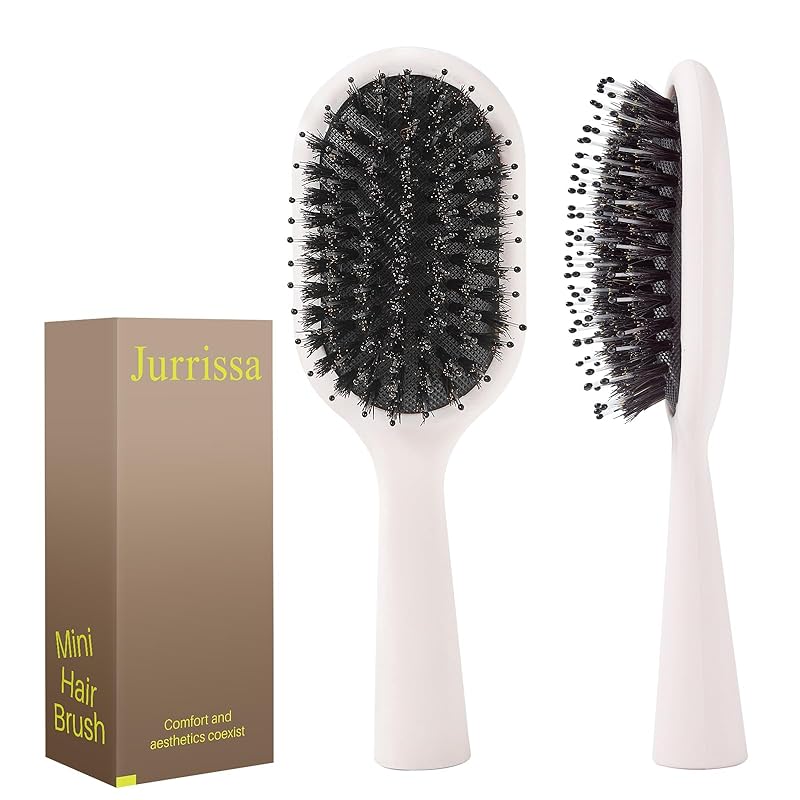 Boar Bristles Hair Brush for Women and Men, Detangling Hair Brush for Smoothing Massage Add Shine, Nylon&Boar Bristles Detangler brush for Hair