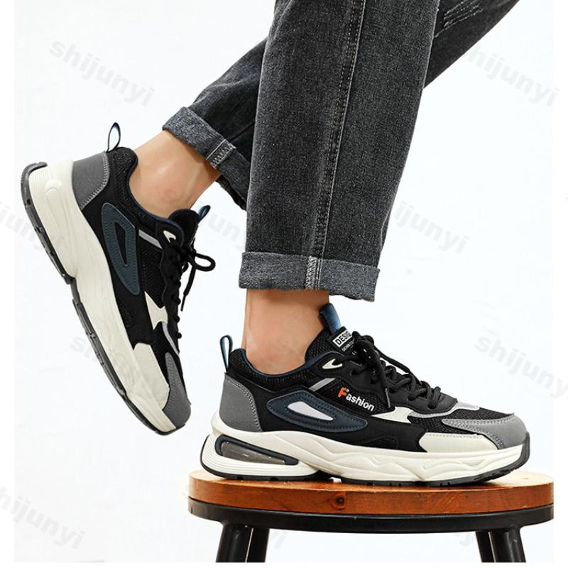Man Casual Sneakers Comfortable Breathable Mesh Sport Shoes Fashi Versatile Outdoor N Slip Hard-wearing Chunky Running Shoes