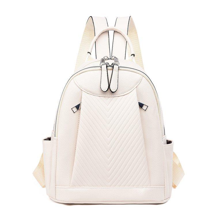 

Рюкзак женский из мягкой кожи для путешествий белый