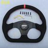 JDM D Shape Racing Suede Leather Steering Wheel Universal Modified Car Sports Drifting Steering Wheel