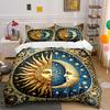 Sun and Moon Celestial Design Bedding Duvet Cover Set  (1*Duvet Cover 2*Pillowcases, Without Duvet Insert)