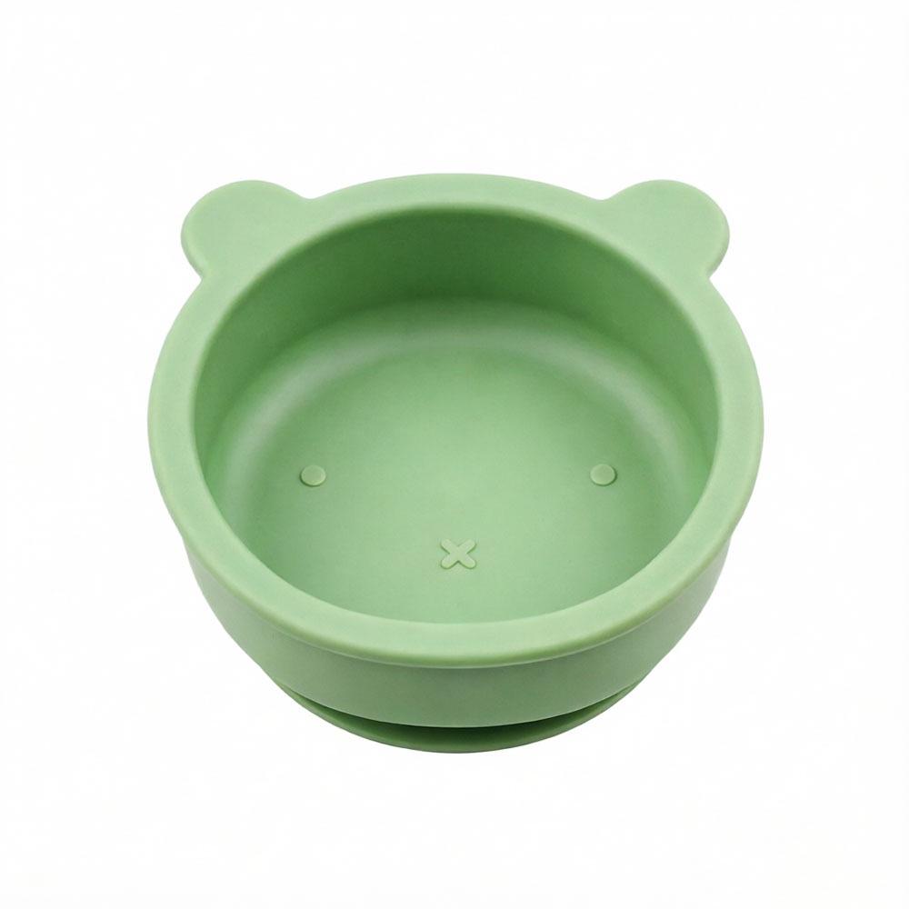 Silicone Baby Tableware Set: Feeding Bowl, Fork, Spoon & Food-Grade Dinner Plate