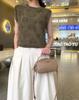 Leather messenger bag spring and summer versatile fashion handbag small fresh first layer cowhide high-end small square bag
