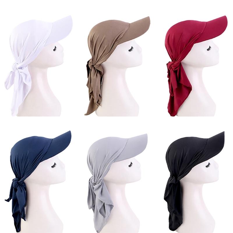 Woman Girl Baseball Hat with Self Tie Turban Adult Hot Day Hat Gathering Teens Sunproof Hat for Camping Travling Fishing