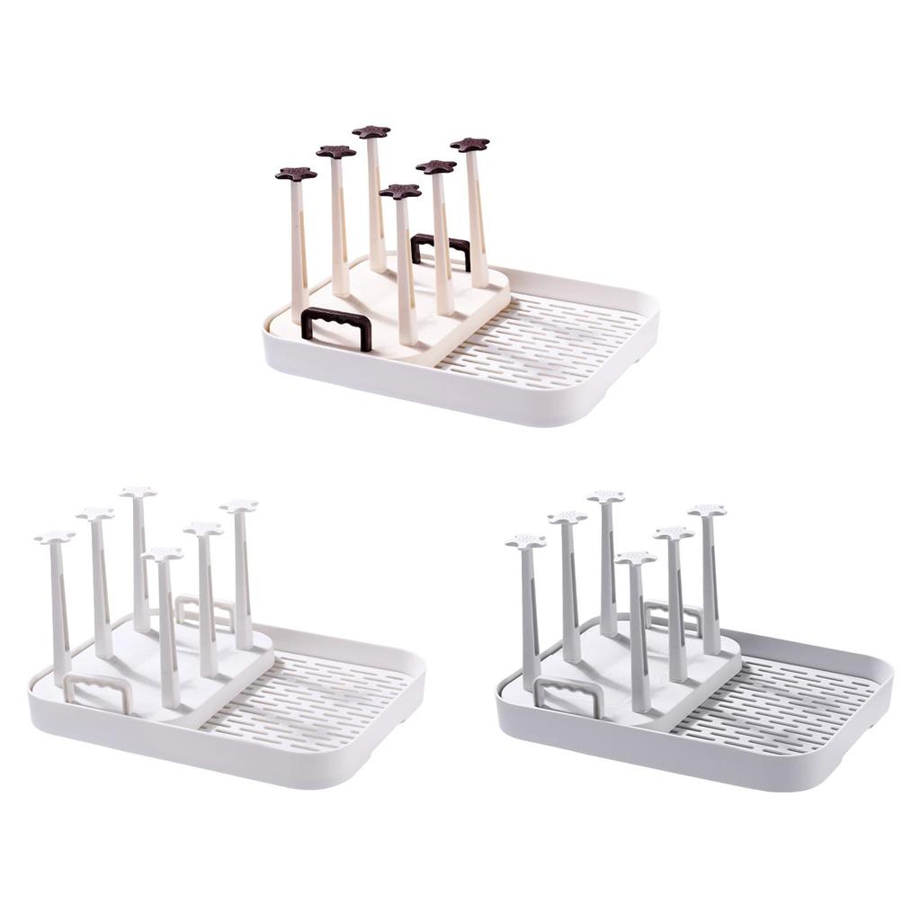 Cup Drying Rack Can Hold 6 Cups Drain Board Drinking Glass Drainer Thickened Cup Holder Rack Kitchen Countertop Restaurant Hotel