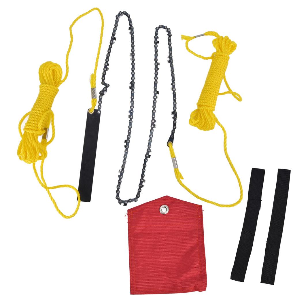 48 Zoll Baumast Hand Seilkettensäge 63 Zähne Hohe Härte Komfortabler Griff Faltbare Tasche