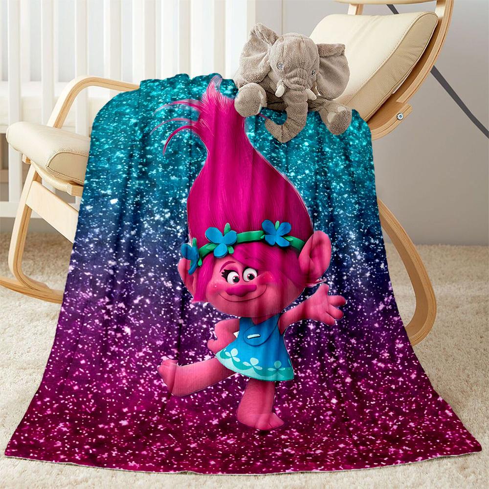 Trolls World Tour Blanket Soft Warm Cozy Suitable for Chair Bed Livingroom for All Seasons Modern Ideal Gift For Birthday Valentine'S Day