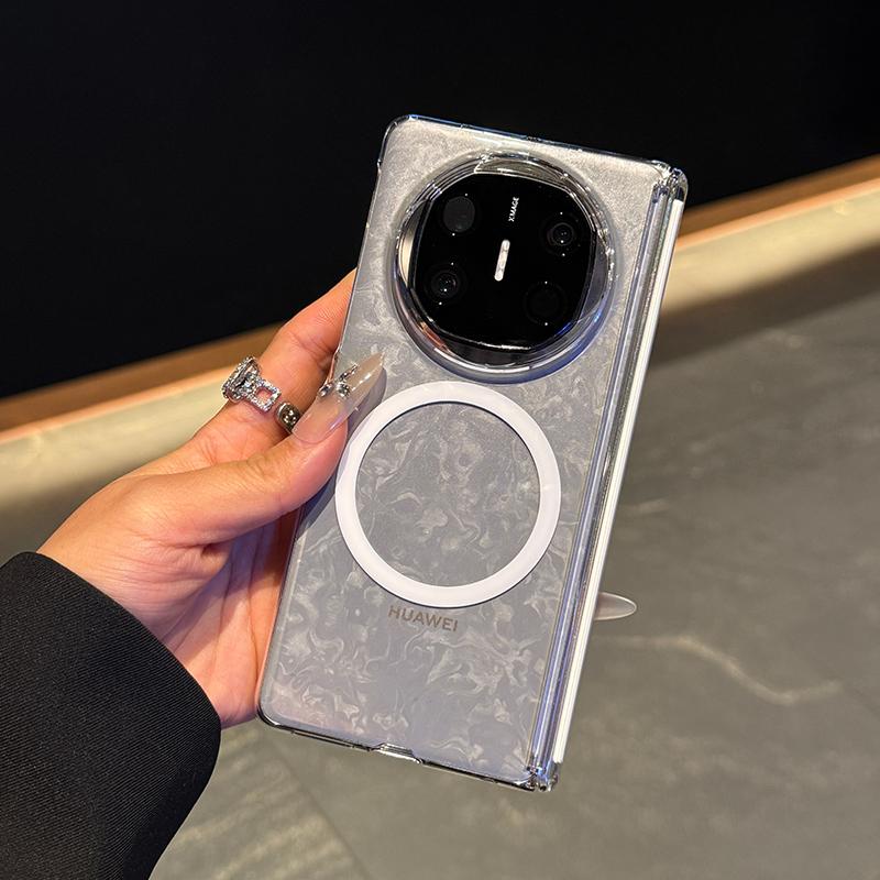 

For Huawei Mate x6 transparent flip cover with magnetic anti-drop and anti-fingerprint phone case For Huawei Mate X6