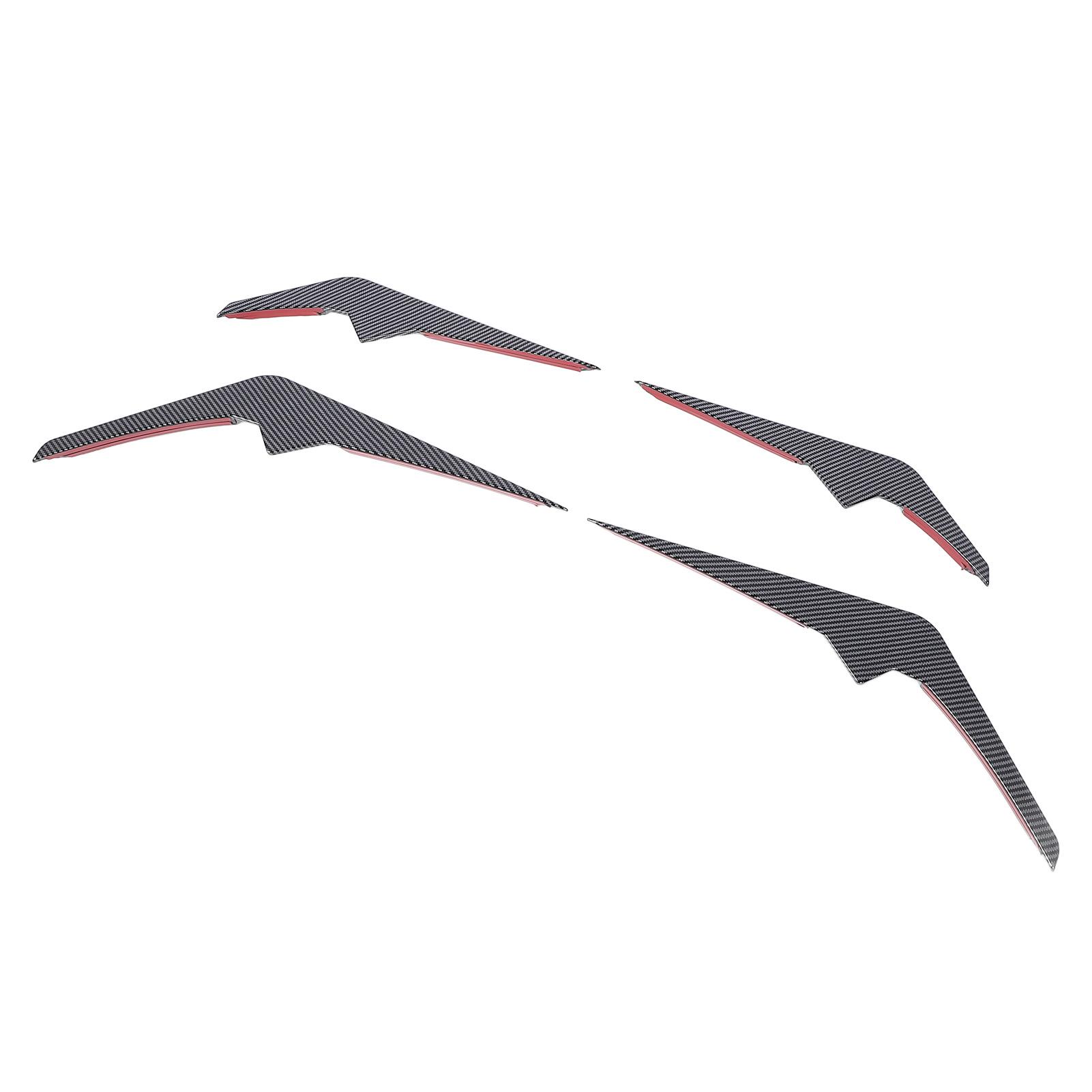 

4 шт. Передний бампер Вентиляционные спойлеры Канарды Аэродинамический бампер Вентиляционные дефлекторы Сплиттеры Плавники Отделка Замена для