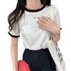 Women's Slim Fit Short Sleeve Casual Top - 2026 Korean Style Summer Trend