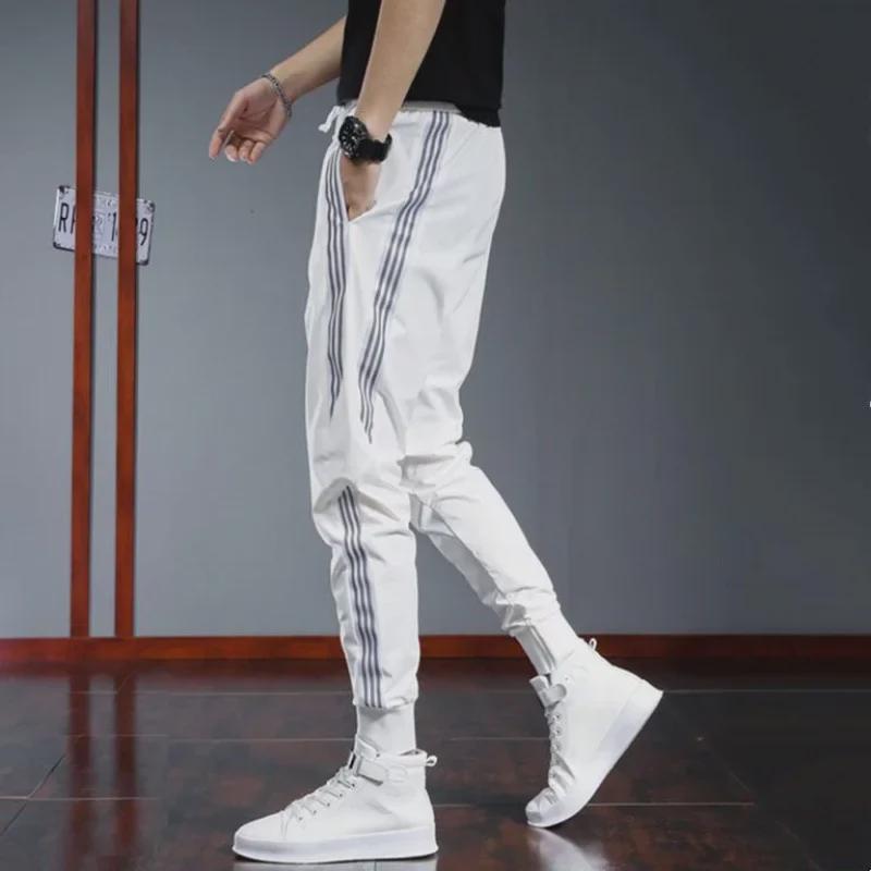 Pantaloni skinny cu manșetă coreeană, croială slim pentru bărbați, 2022, stil casual de primăvară/toamnă, cu nouă puncte