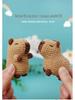 Handmade Capybara Crochet Kit: Beginner-Friendly DIY Wool Animal Pendant Set