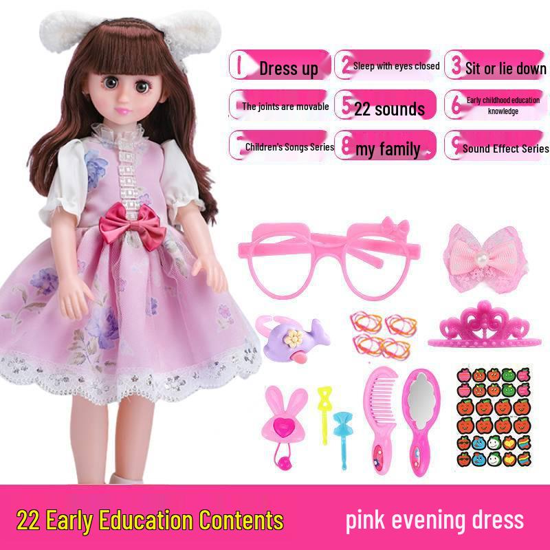 Interactive Smart Doll Set with Changeable Clothes - Princess Toy for Girls, Perfect Birthday Gift