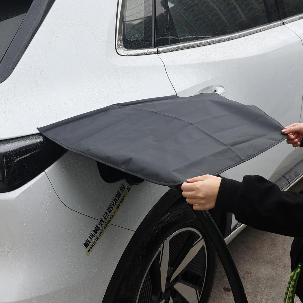 Magnetic Car Charging Rain Cover EV Charger Port Waterproof Oxford Cloth Dustproof Sun Rain Protector Electric Vehicle Accessory