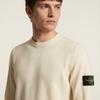 STONE ISLAND Ss25 Logo Crew Neck Long Sleeve Sweatshirt Men Sweatshirt Off-White K1S1551000-62S00B9-V0093
