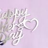 1Pcs Simple Letter Acrylic Baking Dessert Decoration Mother'S Day Cake Decoration Holiday Party Supplies