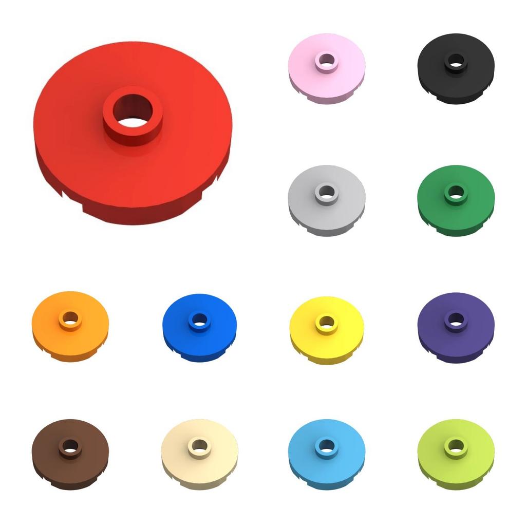 50pcs 18674 Tile Round 2 x 2 with Open Stud Bricks Collections Bulk Modular GBC Toys For Technical MOC Buildings Blocks Compatib