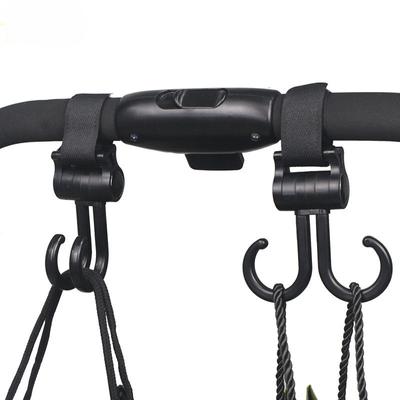 Gancho para carrinho de bebê Gancho duplo Carrinho de bebê Rotativo 360 graus Ganchos para carrinho Bolsa de fraldas para pendurar Gancho para assento de carro Acessórios para carrinho de bebê