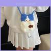 Cute Girl Wool Knit Crossbody Bag With Breathable Animal Pattern For Daily Use