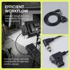 DTAP Power Cable for Monitor 5525mm Spring Cord Coiled DTap Adapter for Portable Camera Monitor Power Supply Outdoors