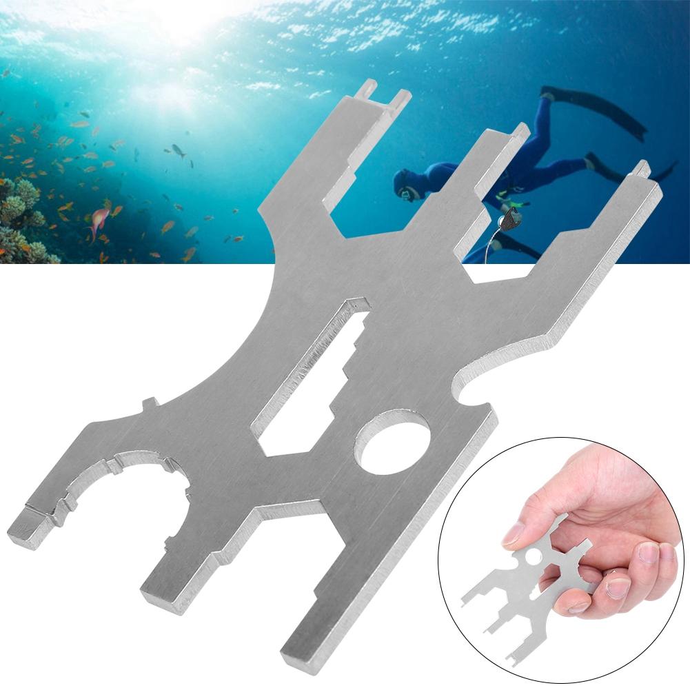 Edelstahl Unterwasser Multifunktionswerkzeug Tauchregler Set Kreditkarte Schraubendreher Set Tauchausrüstung